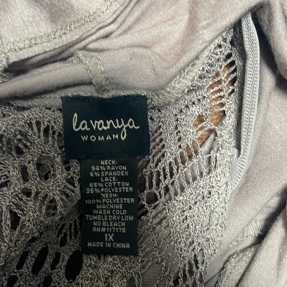 Lavanya woman 1X taupe waterfall cardigan/duster - Picture 5 of 5